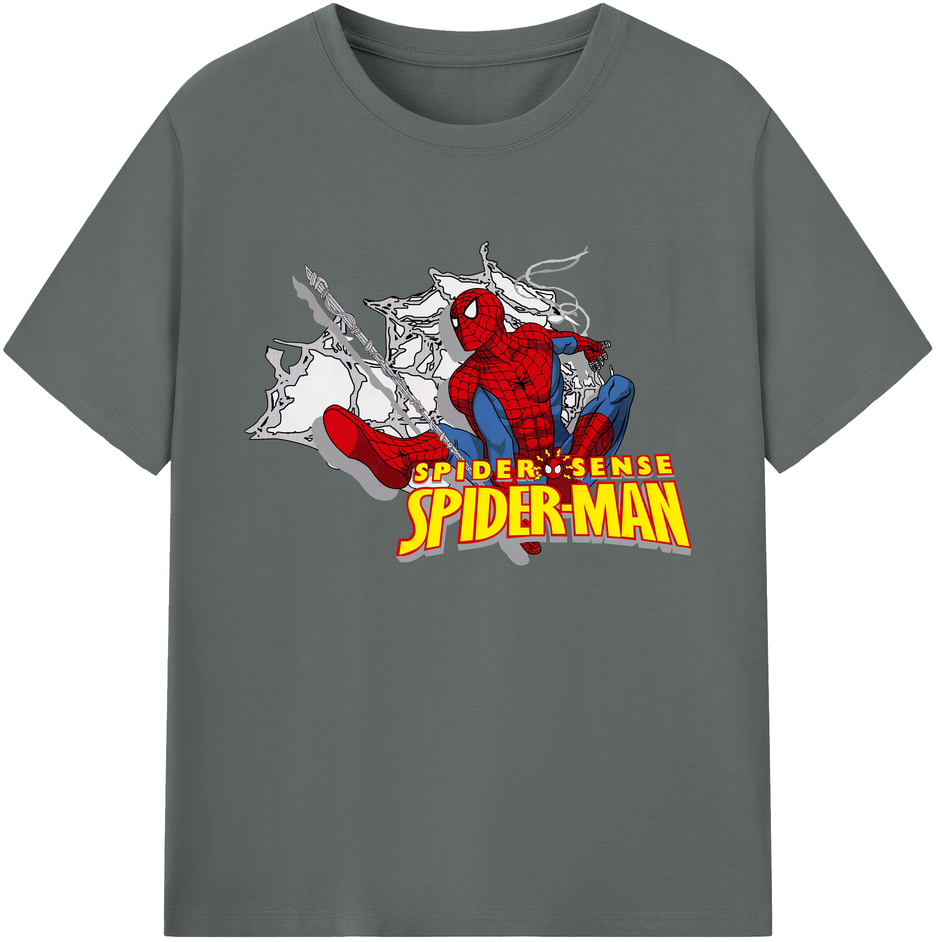 （画像用） Spider Man スパイダーマン 綿100％ メンズ半袖Tシャツ｜肌触りやわらか＆通気性